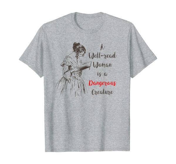 

feminist dangerous well-read woman book t-shirt vintage nerd, White;black