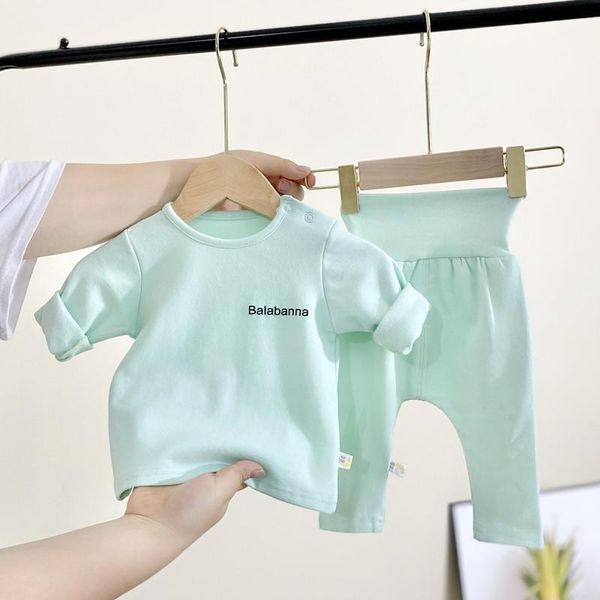

clothing sets baby cotton high waist belly suit, White