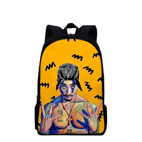 

backpack trendy kawaii 2pac student school bags youthful notebook backpacks 3d printed oxford waterproof boys/girls vogue small