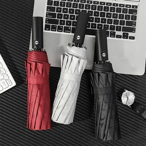 

umbrellas automatic uv with handle windproof walking lightweight adults open sun protection for rain day sunny