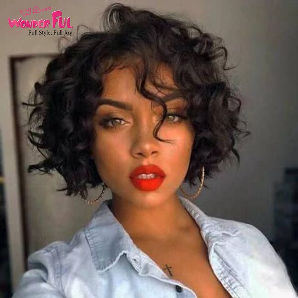 

body wave lace front human hair wigs for black women short bob wig body wave lace front wig pre plucked brazilian bob hair wigs