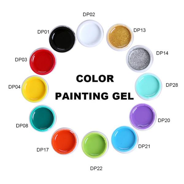 

color painting gel camouflage nail polish harmony colors uv art tips summer decoration, Red;pink