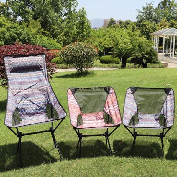 

camp furniture outdoor portable ultra light aluminum alloy moon chair beach leisure folding picnic fishing self driving back