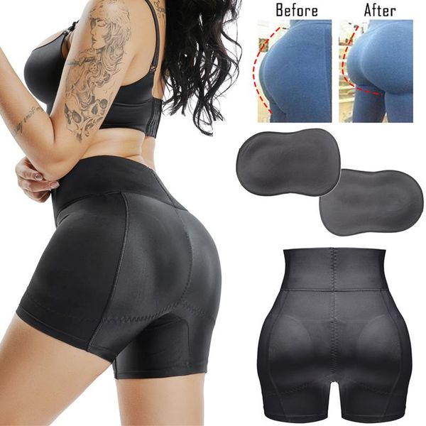 

women's shapers high waist bulifter padded shapewear hip pads push up booty enhancer tummy control panties buttocks lift women body sha, Black;white