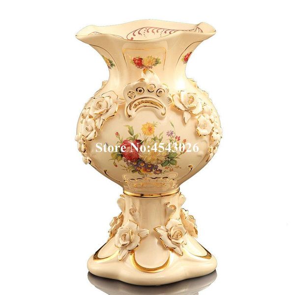 

vases european vase ceramic gilt rose ornaments living room home decoration