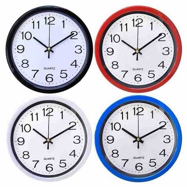 

wall clocks fashion simplicity round clock quartz silent sweep decor kitchen for living office home movement room bedroom f k6v9