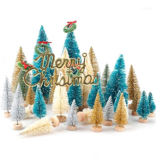 

christmas decorations 36 pcs mini sisal trees mery sign table diy room decor 1