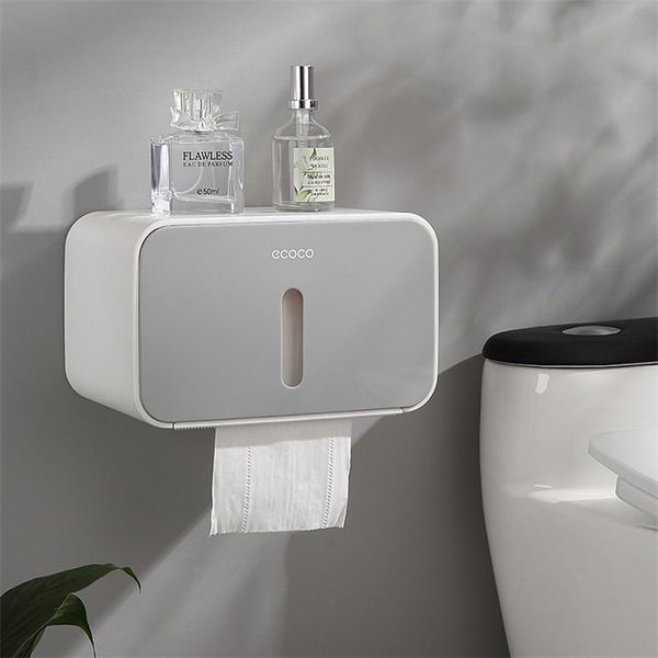 Toilettenpapierhalter Rolle Tissue Box Aufhänger Lagerregal Kreatives Zuhause Wandmontage Badezimmer Tragbar Faltbar 210423