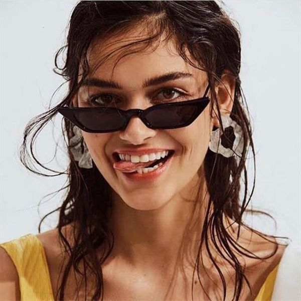 

Sunglasses Women Brand Design Trends In Europe America Retro Sun Glasses Lady Cat Eye Colorful Marine, White;black