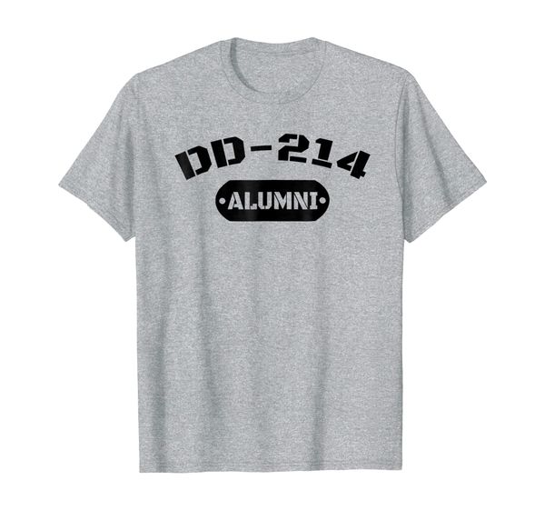 

dd-214 us alumni t-shirt, White;black