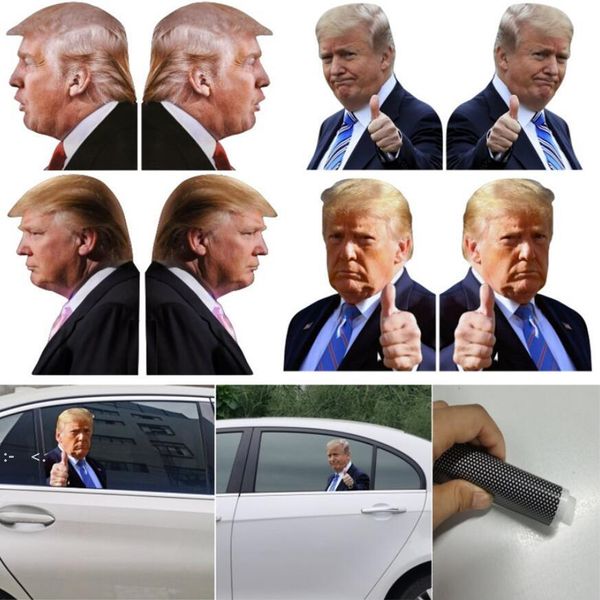 2024 Seçim Trump Çıkartmaları Araba Çıkartmaları Komik Afiş Bayrakları Sol Sağ Pencere Soyma Su Geçirmez PVC Çıkartması Parti Malzemeleri Hediye RRD11025