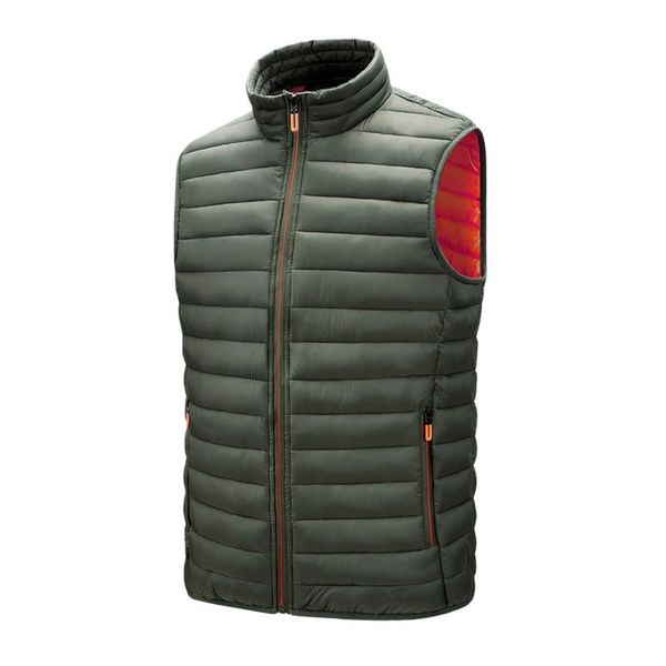 

men's vests warm vest zip cardigan high collar with pocket jaqueta masculina veste homme chaquetas men clothing colete, Black;white