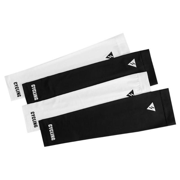 

pair summer outdoor cycling driving breathable anti-sun cooling arm sleeves elbow & knee pads, Black;gray