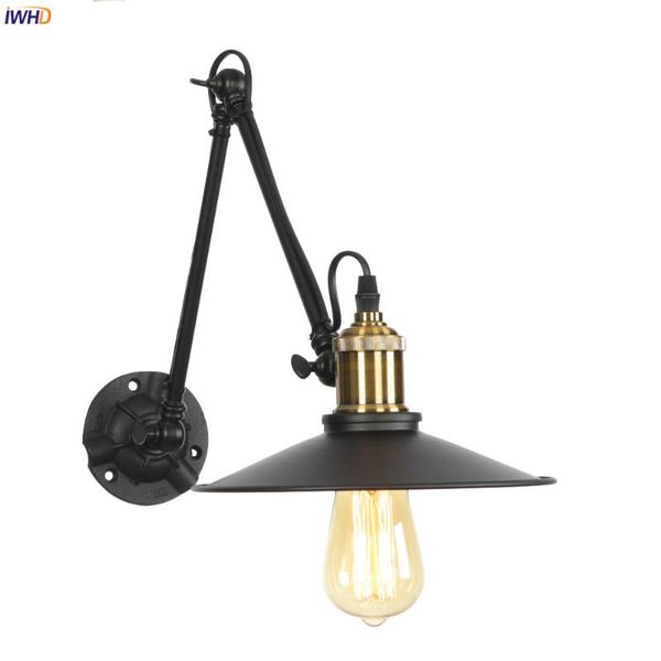 

wall lamp iwhd antique vintage beside bedroom cafe stair long arm loft decor industrial light sconce led apliques pared