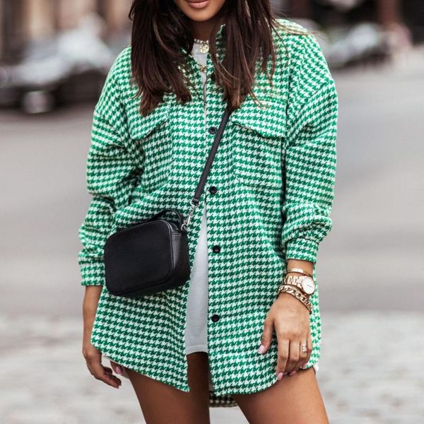 

women's blouses & shirts women plaid female shirt fashion single breasted office turn down collar blouse ladies long sleeve blusa, White