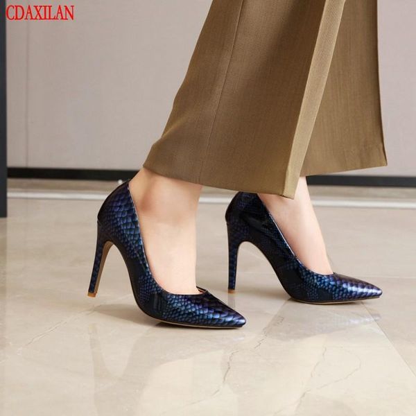 

dress shoes cdaxialn to pumps women patent leather pointed toe shallow mouth spike heels super high ladies in sum, Black