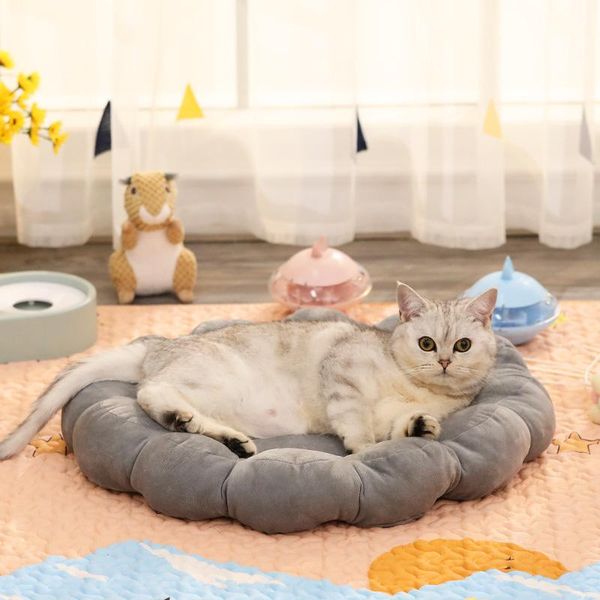 

hoopet cat mat bed small dog round pet pillow mattress sleeping beds puppy cushion for all seasons & furniture
