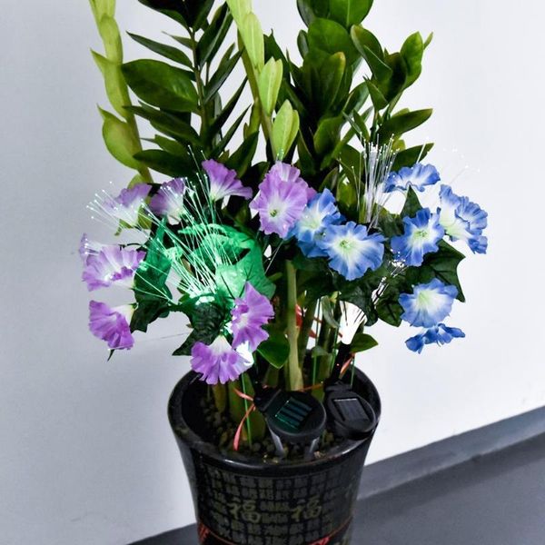 

waterproof outdoor solar lawn light colorful morning glory garden 5w 200lm for villa courtyard parks walkways lamps