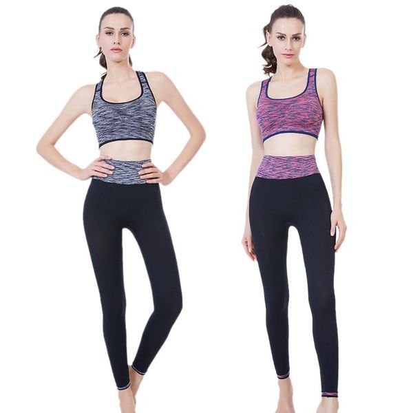 

women 2 piece outfit workout yoga gym high waist leggings with sport bra set