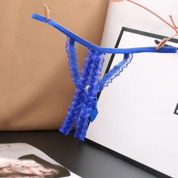 

women low waist underwear lace pearl bow transparent open crotch thong temptation hollow t pants briefs lingerie string women's panties, Black;pink