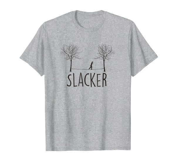 

slacker t-shirt - explore adventure slacklining shirt, White;black