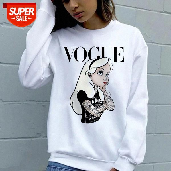 

2037-17 ladies fashion pullover sweater, round neck printed long sleeve shirt #mk4e, Black