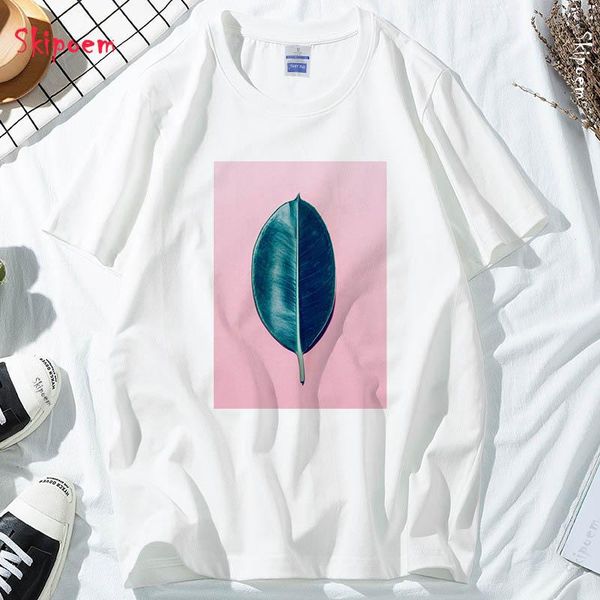 

women's t-shirt original nordic fruit plant t shirt women kawaii punk korean style vintage plus size skipoem cotton streetwear tee femm, White