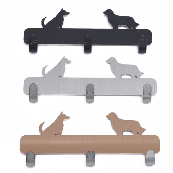 

bathroom waterproof hook stainless steel durable creative dog shape without holes self adhesive no trace hooks & rails