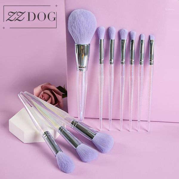 

10pcs professional makeup brushes set natural hair powder eye shadow blusher blending cosmetics beauty tools kit amethyst1