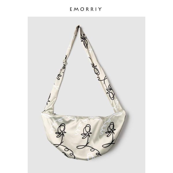 

women's bag 2021 printed polyester ladies shoulder chest creative niche leisure bags