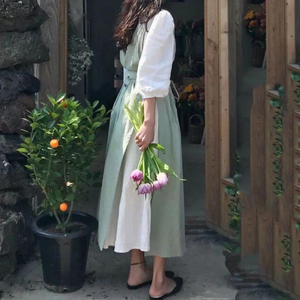 

aprons korean cotton retro art apron french florist work clothes japanese simple versatile