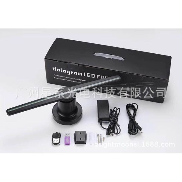 

3d holographic projection fan advertising to create led lamp