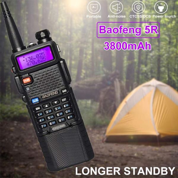 

walkie talkie baofeng uv-5r 8w 3800mah 10 km profesional hunting radio vh/uhf dual band two way transceiver