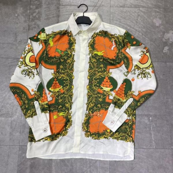 

men's casual shirts zk1504 fashion 2021 runway luxury european design party style clothing, White;black