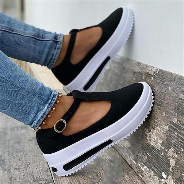 

sandals women casual adjusting buckle thick bottom, Black