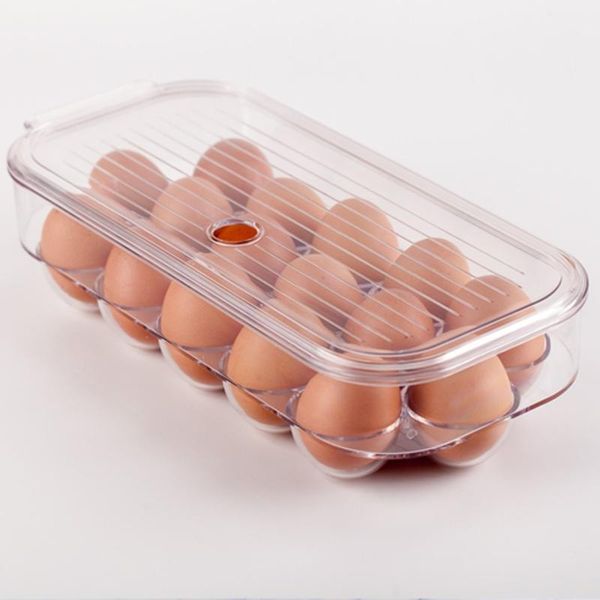 

storage bottles & jars 16 grids pet eggs box case holder refrigerator food container organizer kitchen du
