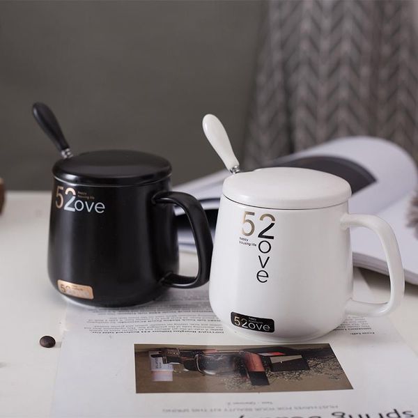 

mugs fashion ceramic mug simple black and white coffee tea milk cup for friend gift