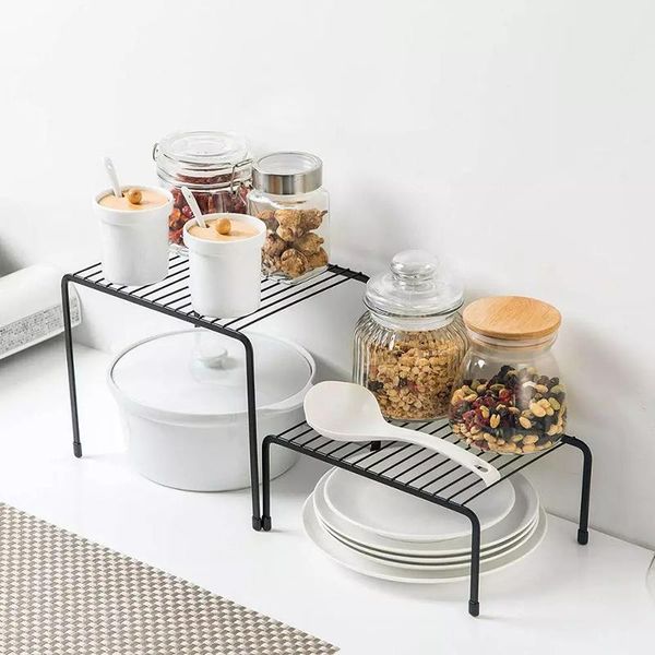

kitchen storage rack closet shelf dish drying spice jars seasoning holder & organization