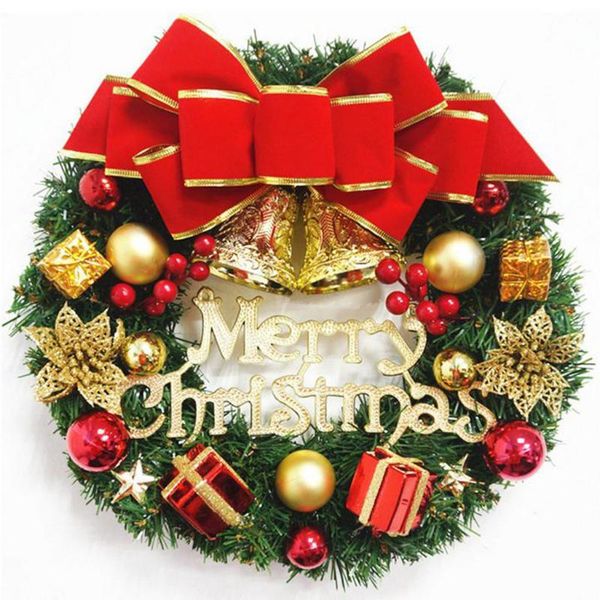 

decorative flowers & wreaths 30cm bow bell christmas hawaii flower garland wedding decoration garlands home decor dried wreath artificial de