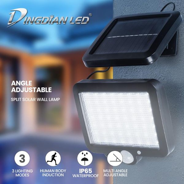 

solar led wall light 30w led/cob outdoor spot lamp waterproof flood lighting garden street split design,lighting control,3 modes lamps