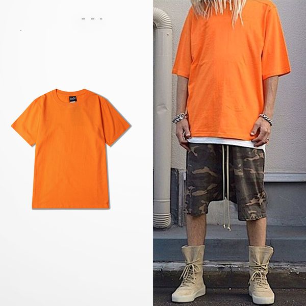 

tee harajuku retro tide make t-shirts 100% cotton quality vintage shape men t-shirt orange pink shirt kpop, White;black
