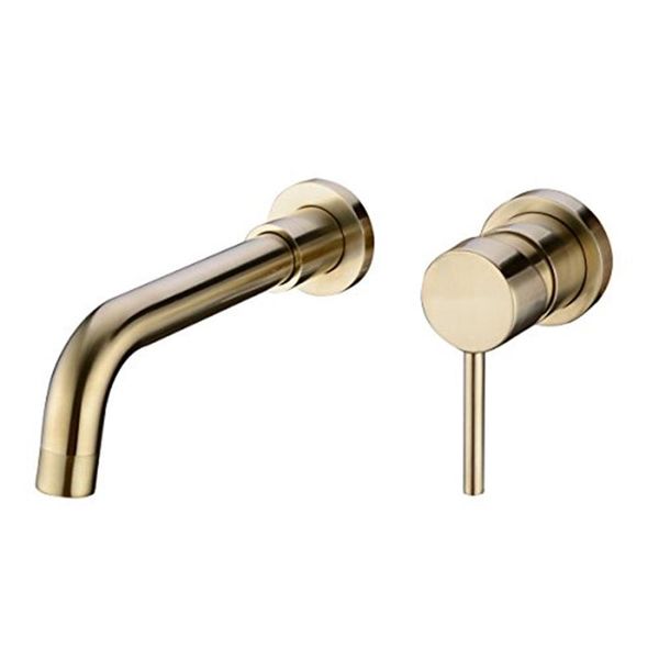 

bathroom sink faucets brass single handle wall mounted faucet & cold basin dark install chrome /gold tap