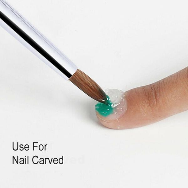 

crystal carving brushes acrylic liquid powder flower painting pen nail art tools glitters handle acylic brush tslm11, Yellow