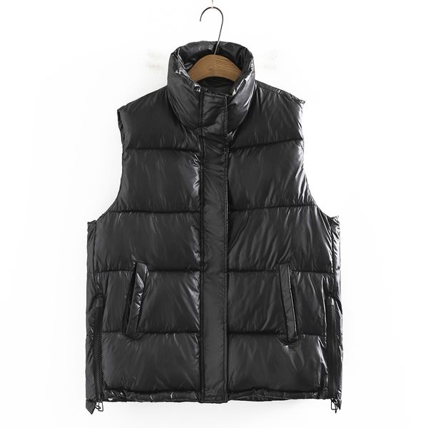

large women's autumn and winter down version a slim warm fashion side zipper cotton vt 372183, Black;white