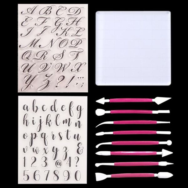 

fondant cake decorating tools baking accessories forms for cookies stamp dough pastry set letter alphabet dessert cookie moulds