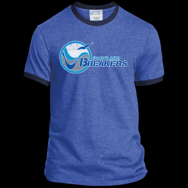 

Portland Breakers USFL Football - PC54R Port & Co. Ringer Tee, White;black