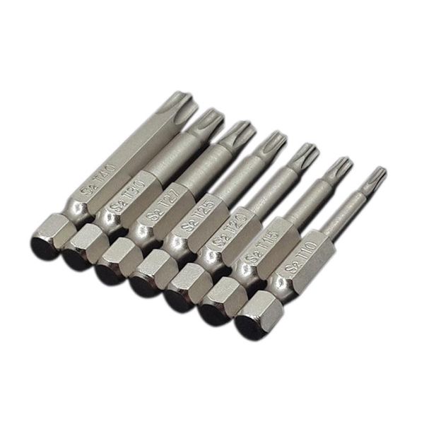 

7pcs set star bit screwdriver drill bits screw driver netic 1/4inch hex shank hand tools five-pointed bore hole