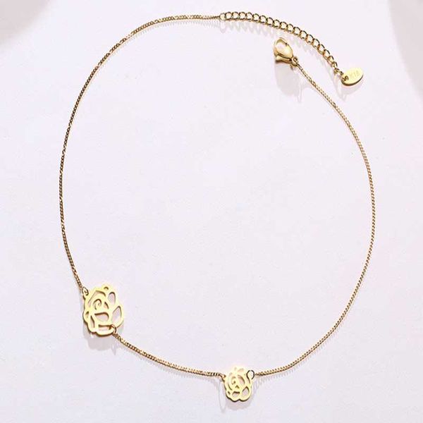 

pendant necklaces 2021 fashion stainless steel material rose gold simple clavicle chain temperament necklace suitable for women's access, Silver