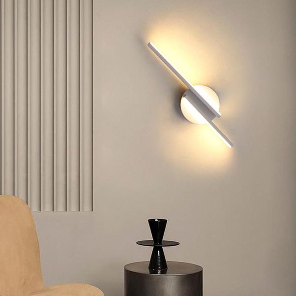 

wall lamps nordic modern led lamp bedroom bedside luxury living room background sconce minimalist line aisle corridor decoration light