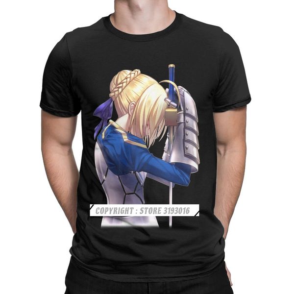 

ccccsportSaber Lament Mens Tee Shirt Fate Stay Night Fgo Anime Novelty Tee Shirt O Neck T Shirts Cotton Unique, Brown